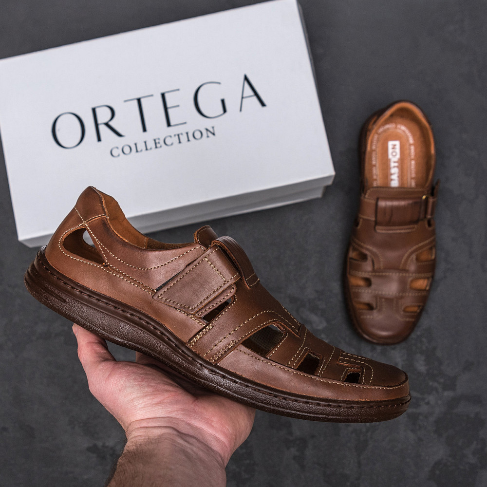 Мужские кожаные летние туфли Comfort Leather  brown Київ - зображення 12