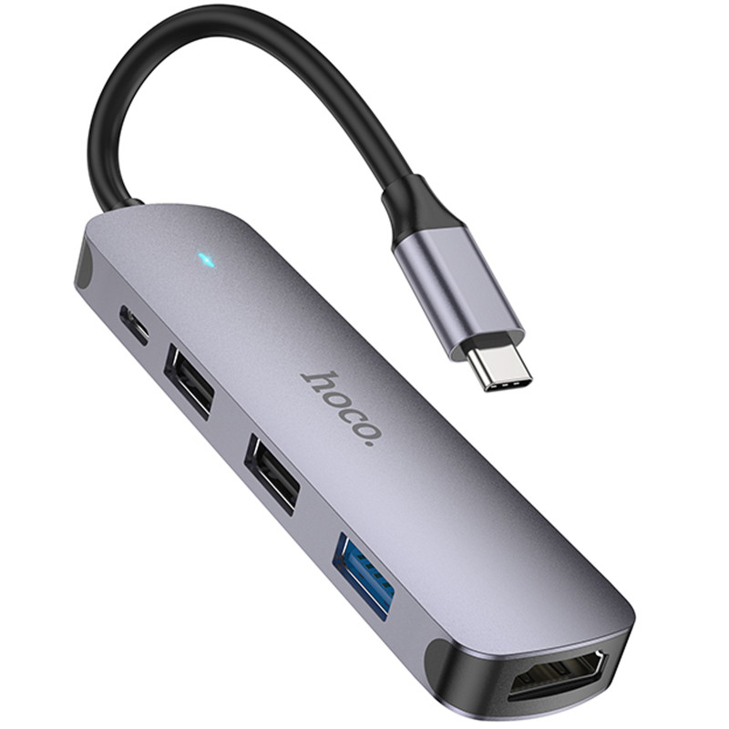 Переходник HUB Hoco HB27 10-Port (Type-C to HDTV+USB3.0+PD+2xUSB2.0) Херсон - изображение 4
