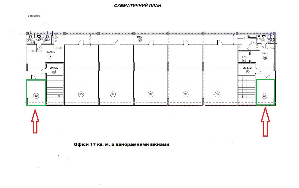 Офісне приміщення 17 кв. м. видове у сучасному офісно-складському комплексі Киев - изображение 2