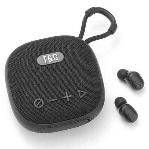Колонка портативная с навушниками Bluetooth T&G TG813 black черная Киев