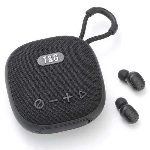 Колонка портативная с навушниками Bluetooth T&G TG813 black черная Киев - изображение 2
