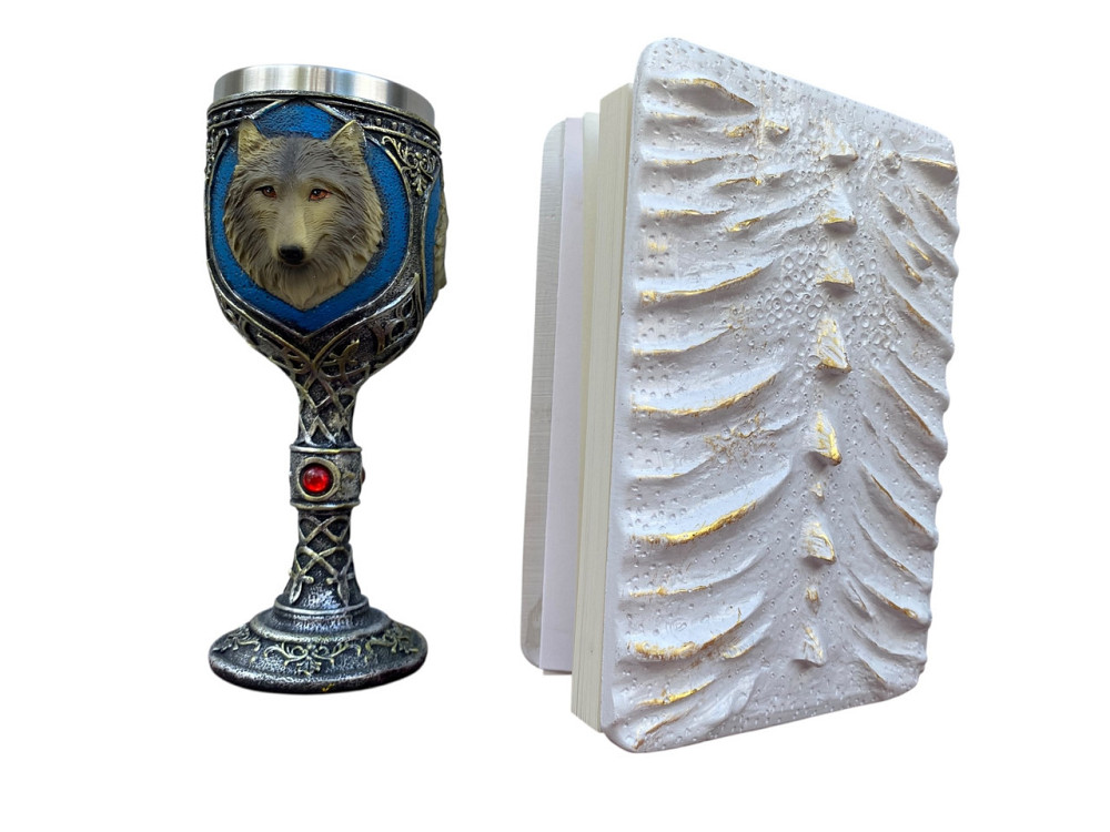 Подарочный набор Бокал 3D Волки и Блокнот 3D «Око Ледяного Хранителя» Київ - зображення 2