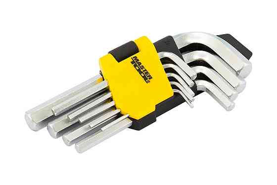Ключи шестигранные MASTERTOOL CrV 1,5-10 мм 45/112 мм набор 9 шт 75-0955 Харків