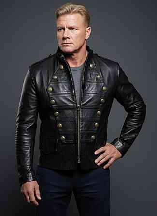 Мужская байкерская куртка с латунной фурнитурой Київ