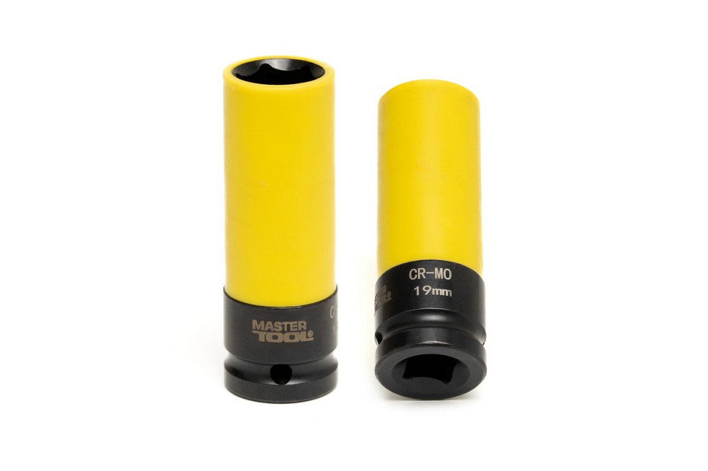 Головка торцевая MASTERTOOL ½" 19 мм L 86 мм CrMo с пластиковой защитой для алюминиевых дисков 78-15 Харків - зображення 3