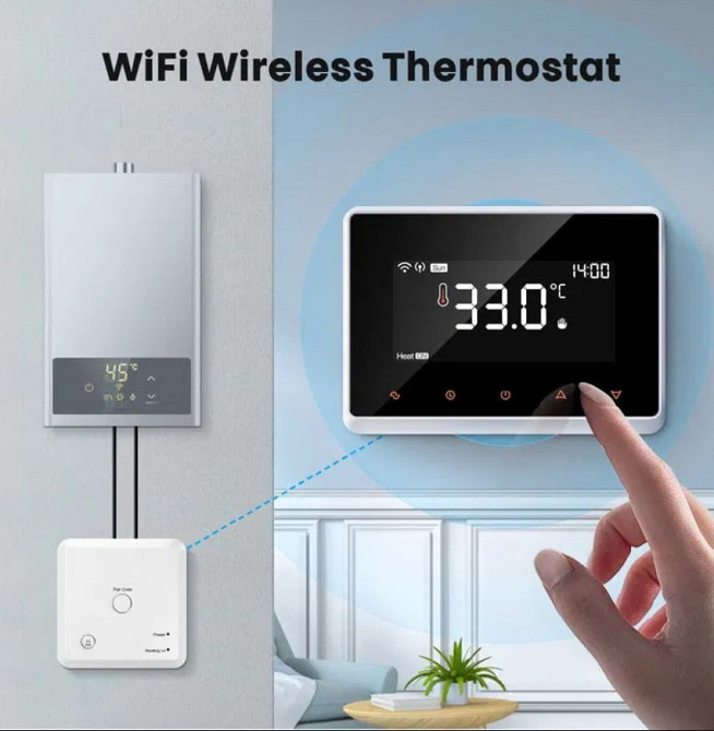 Терморегулятор, термостат безповідний з Wi-Fi, AVATTO WT98i RF+Wi-Fi Винница - изображение 1