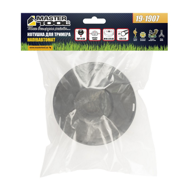 Катушка для триммера MASTERTOOL полуавтоматическая ABS пластик M10х1.25 FLH 19-1907 Харків - зображення 2