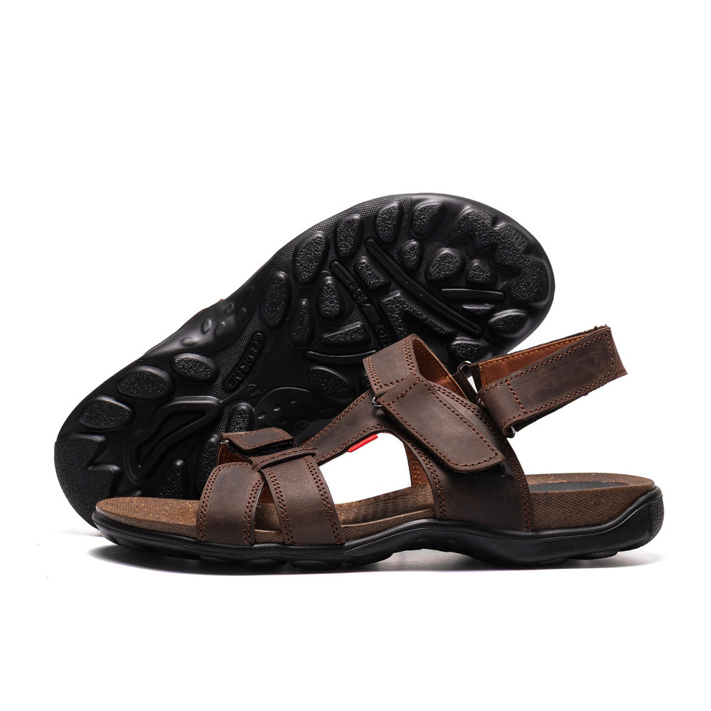 Мужские кожаные сандалии Antec Brown Киев - изображение 1