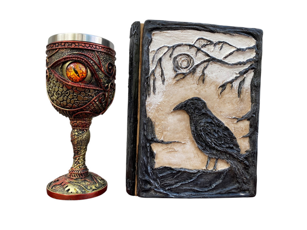 Подарочный набор Бокал 3D Глаз Orange и Блокнот 3D «Тень Ворона» Київ - зображення 1