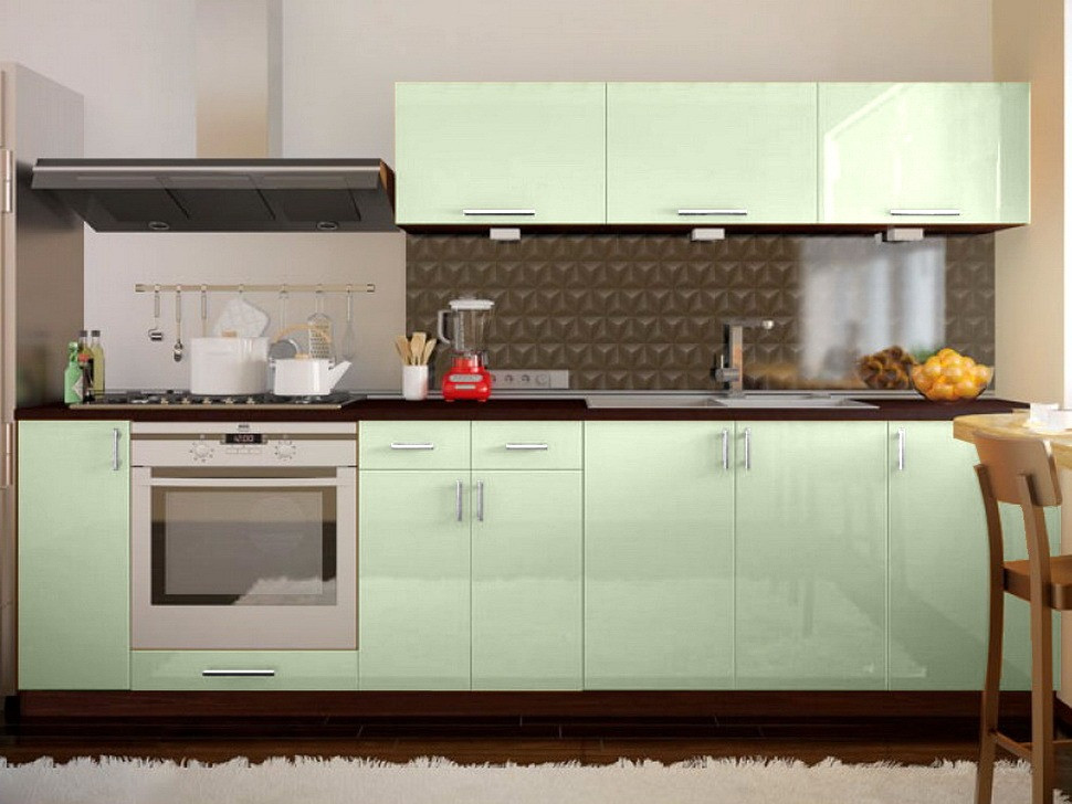 Пряма кухня ВІП-Майстер Марго фатін 2,7 метра ❀ VIP-Master Margo 2700 Киев - изображение 2