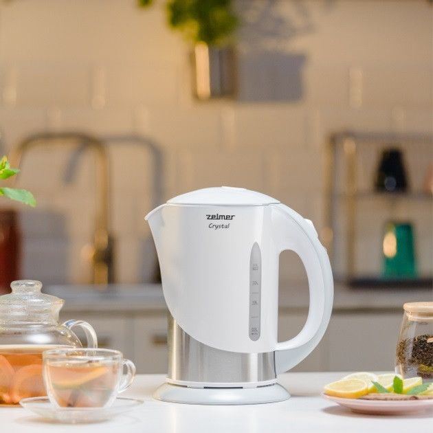 Електрочайник Zelmer Сrystal ZСK7630S 1.7 л белый Киев - изображение 1