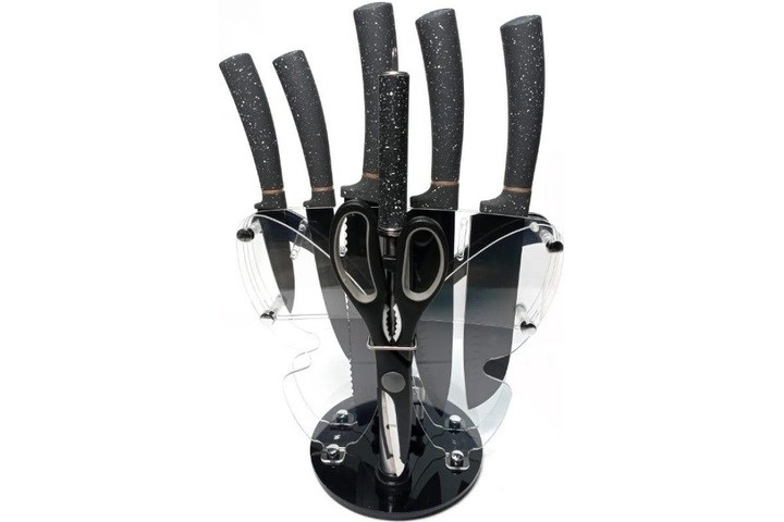 Набір ножів Edenberg EB-11062-Black 9 предметів чорний Київ - зображення 1