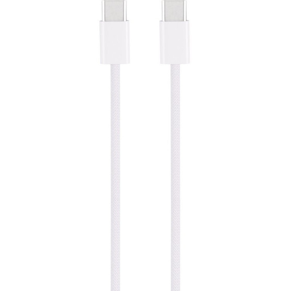 DM Кабель Type-C to Type-C for iPhone 16 Pro/16 Pro Max 1m 60W Woven White Харків - зображення 1