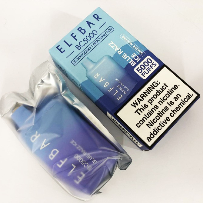 • Синя малина з льодом • Електрона сигарета Elfbar BC 5000 тяг, 5% Київ - зображення 3