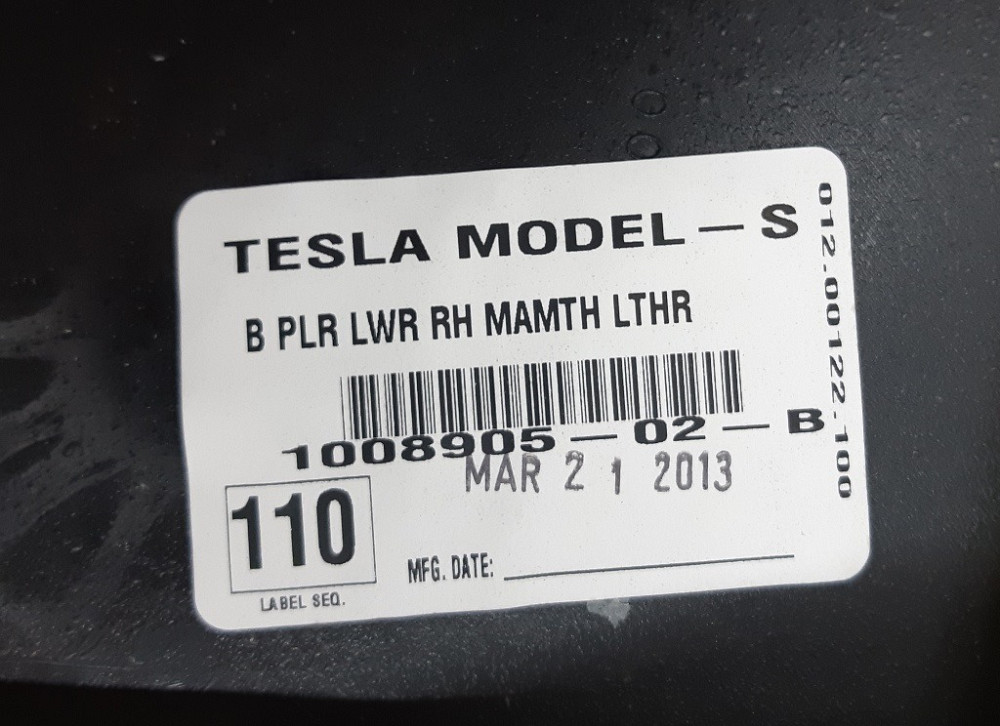 1Облицовка стойки B нижняя правая MAMTH LTHR Tesla model S, model S REST 1008905-02-B Київ - зображення 5