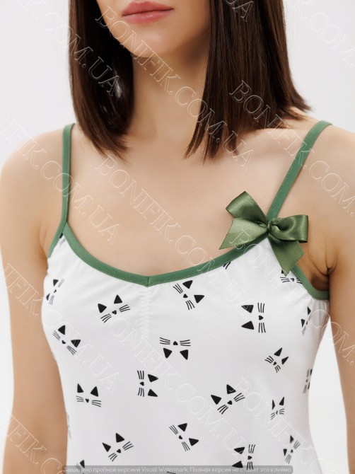 Домашняя женская сорочка на тонкой бретели "Cats" (16175) (арт. 1703) Кривой Рог - изображение 3