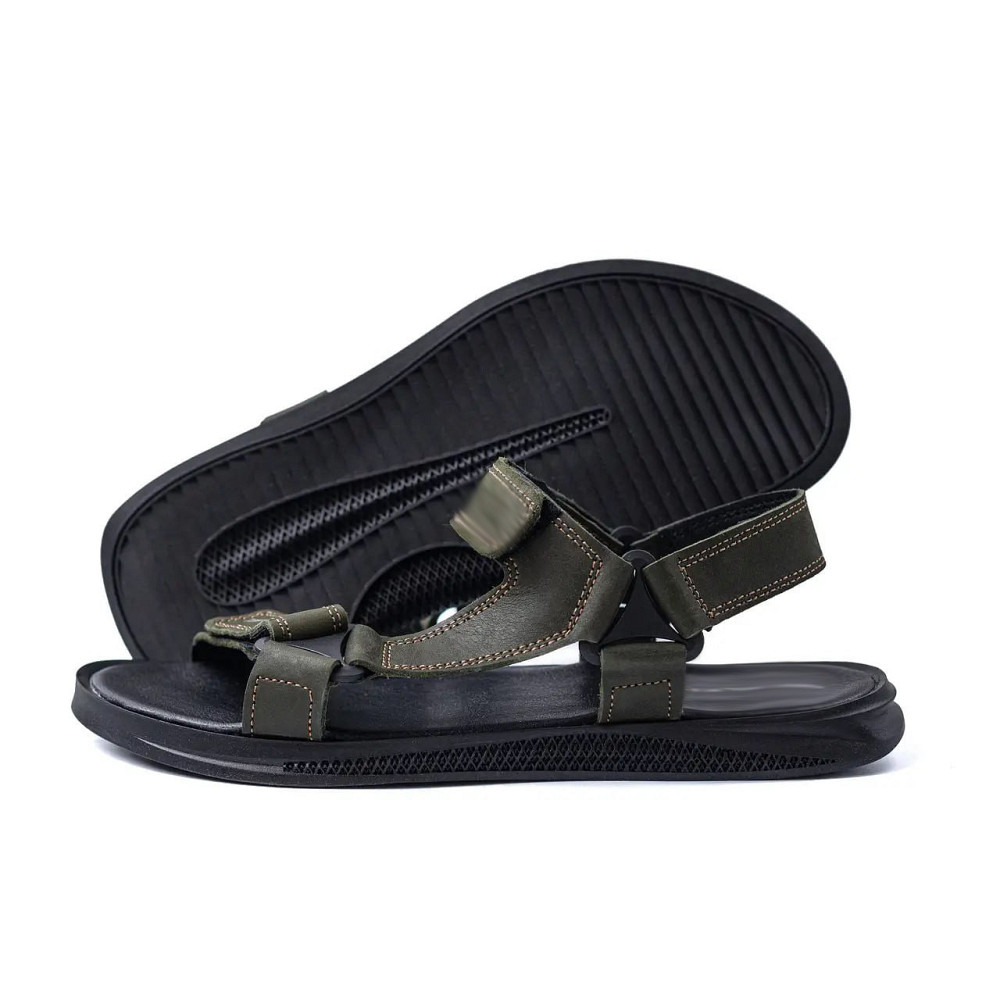 Мужские кожаные сандалии green Киев - изображение 1