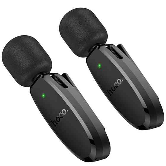 Петличный беспроводной микрофон Hoco L15 Dual-mic clip-on wireless digital (Lightning/Type-C) Херсон