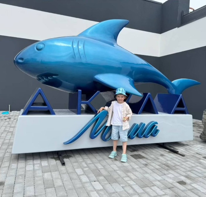 Виготовлення об’ємних рекламних логотипів і артоб’єктів для бізнесу логотип у формі акули Киев - изображение 6