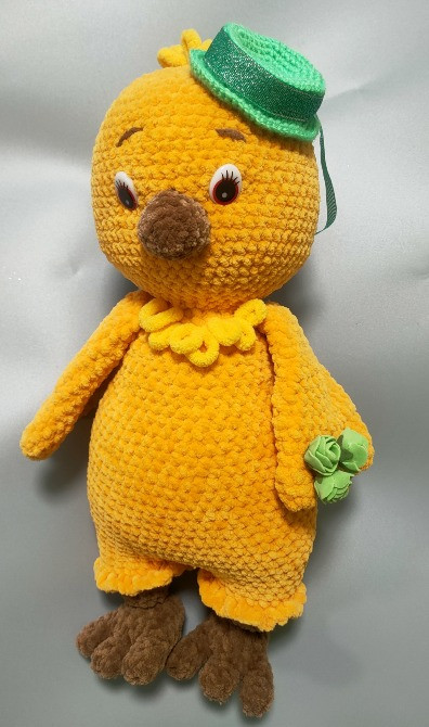 Іграшка м'яка в'язана пташка Курчатко жовте ручна робота подарунок Handmade Нововолинськ - зображення 1