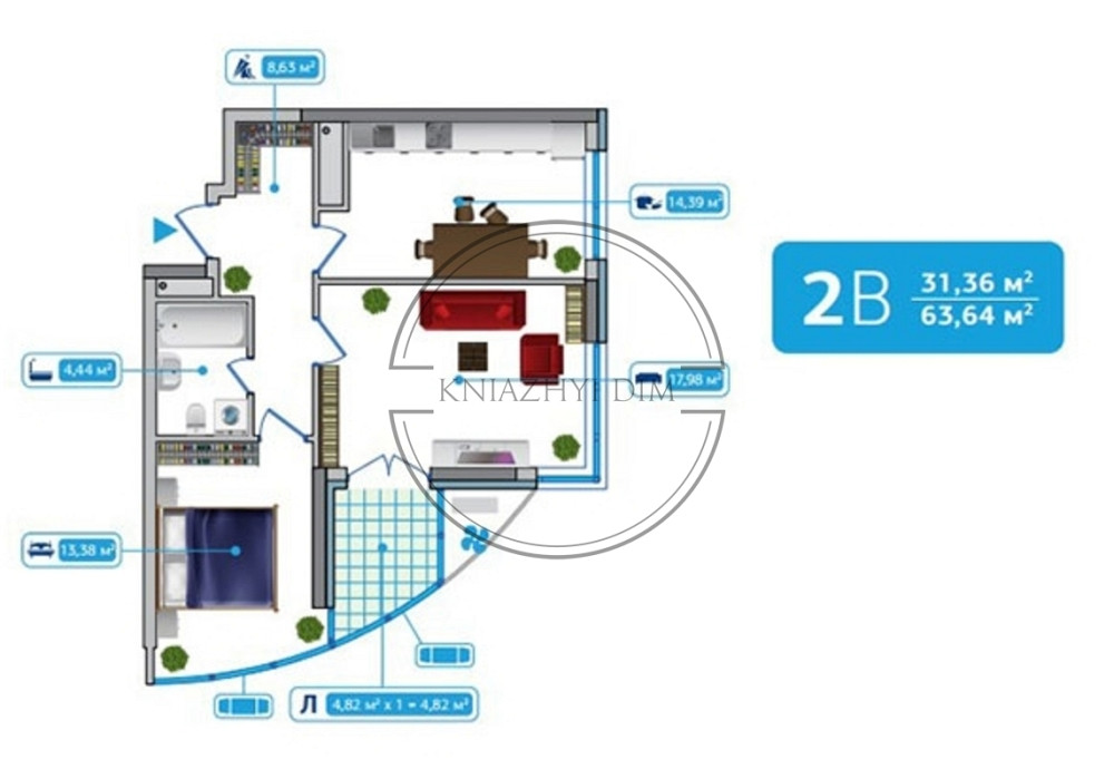 Продаж 2-х к. кв. в ЖК Зарічний. № 21141634 Київ - зображення 1