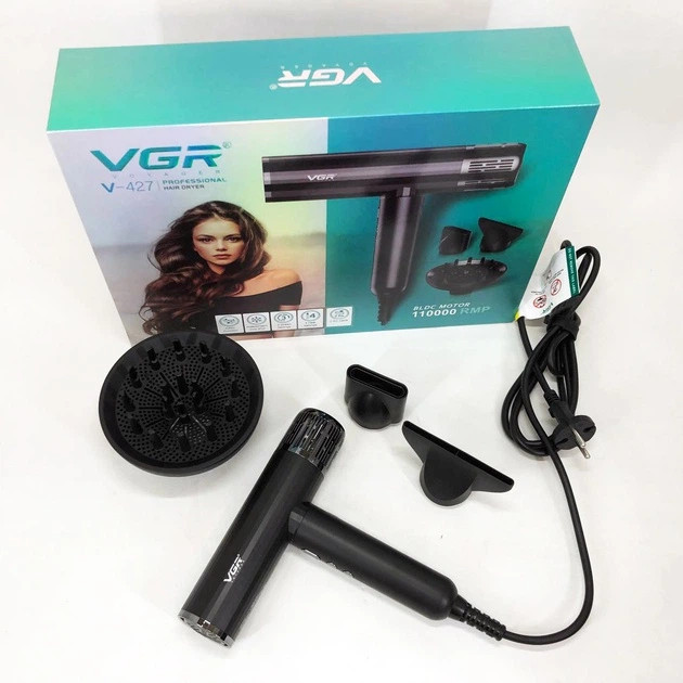 Фен VGR V-427 2200 Вт черный Київ - зображення 2