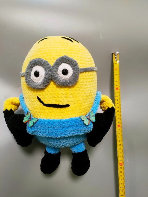 Міньйон Боб 33 см в'язана м'яка іграшка плюшева ручна робота Нововолинськ - зображення 2