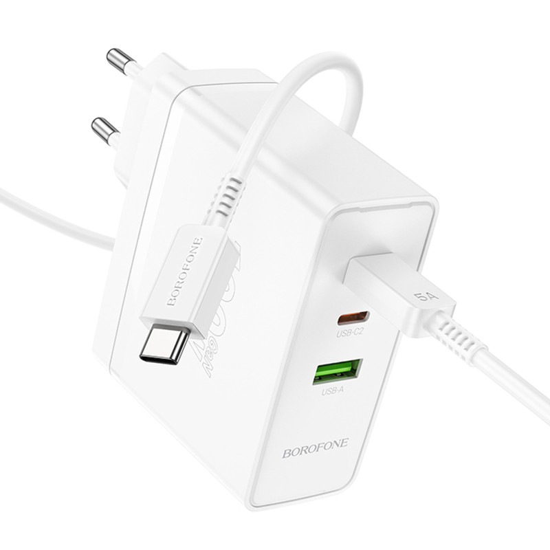 СЗУ Borofone BN11 Imperial PD100W+QC3.0 (1USB-A/2C) + кабель Type-C to Type-C Херсон - зображення 4