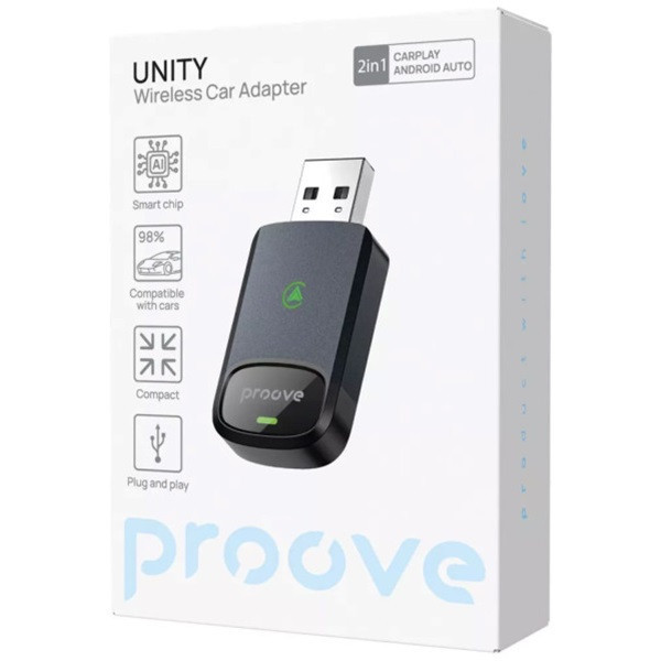 Бездротовий адаптер USB Proove Unity (CarPlay/Android Auto) Gray (WAPU00100003) Харьков - изображение 4
