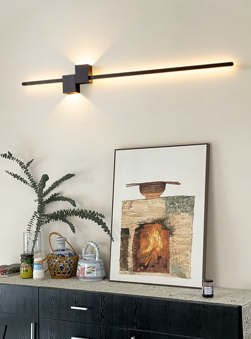 Бра настінна LED WM23/800-bk-k Чорний 6х15х80 см. Київ - зображення 1