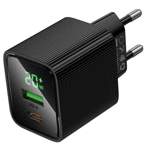 СЗУ Hoco CS83A Excellent with digital display PD20W+QC3.0 (1USB-A/1C) Херсон