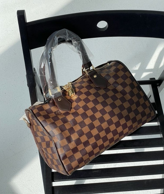 сумка середнього розміру Люкс Louis Vuitton Speedy 30 Brown KS40 Киев - изображение 1