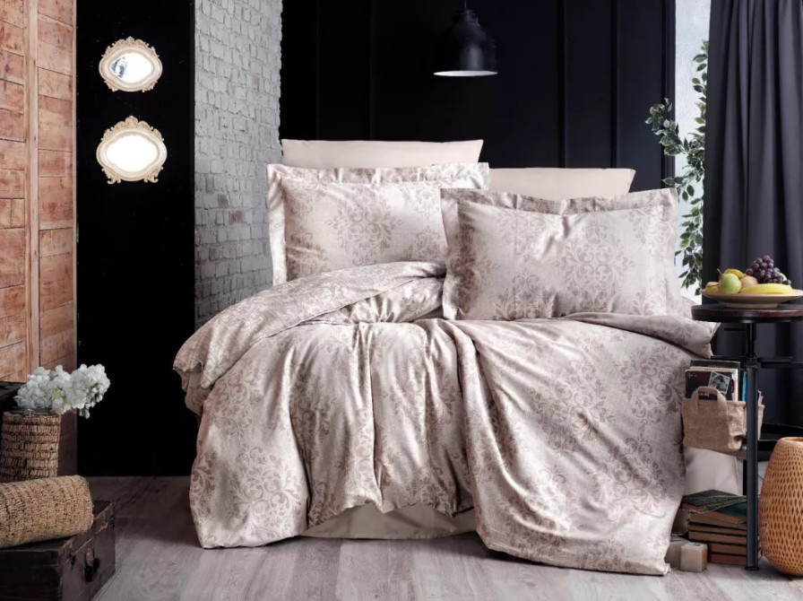 Постільна білизна євро Arya Vogue Органік Жаккард Piaro AR-A107263 200х220 см Київ - зображення 1