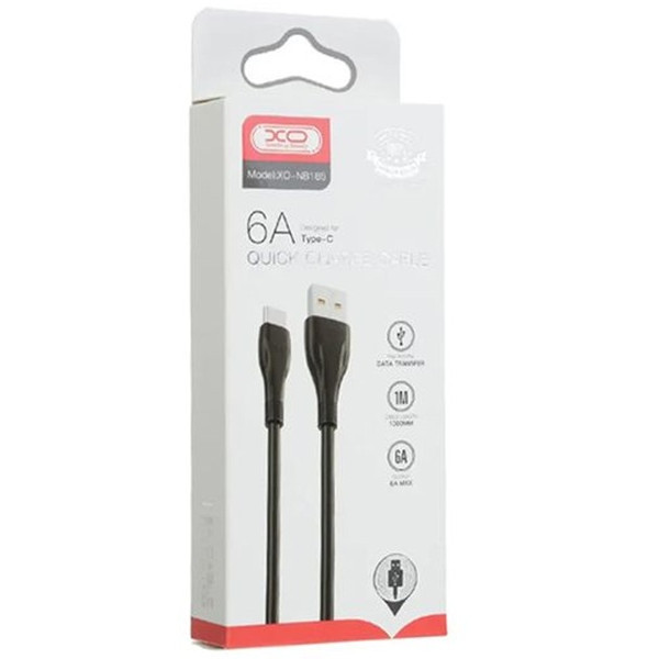 Кабель XO NB185 USB to Type-C 6A 1m Black (Код товару:40926) Харьков - изображение 3