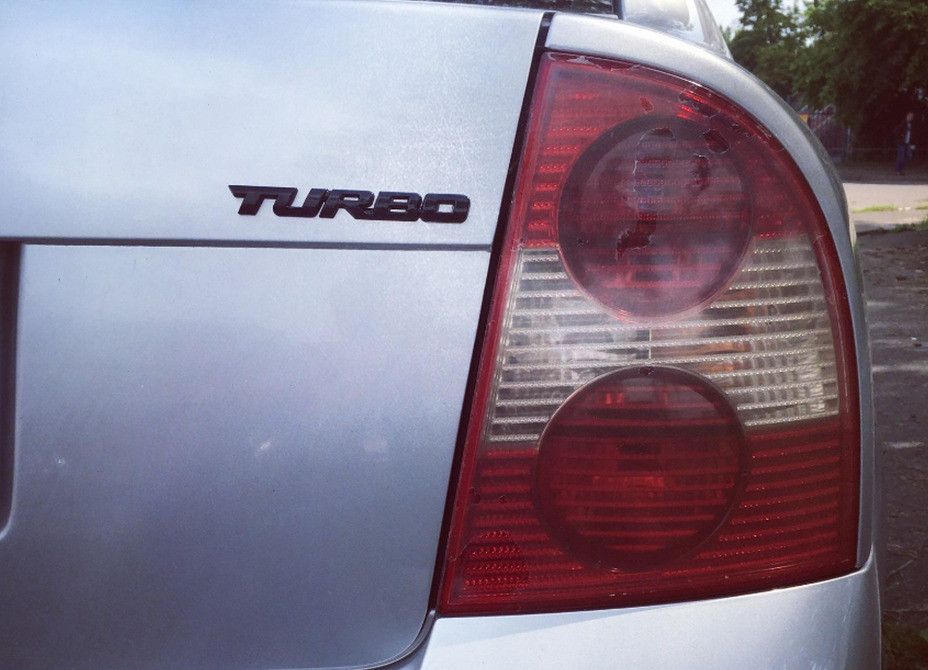 Авто наклейкаTurbo Чёрная Металлическая Київ - зображення 2