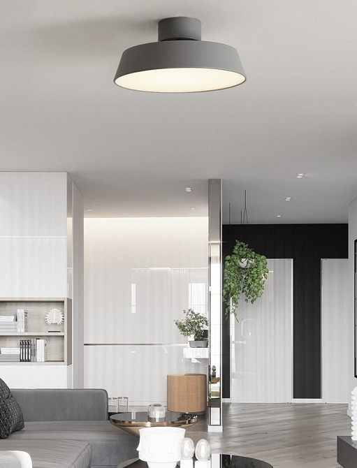 Люстра стельова LED MD7057/400-gr-k Сірий 15х40х40 см. Київ - зображення 1