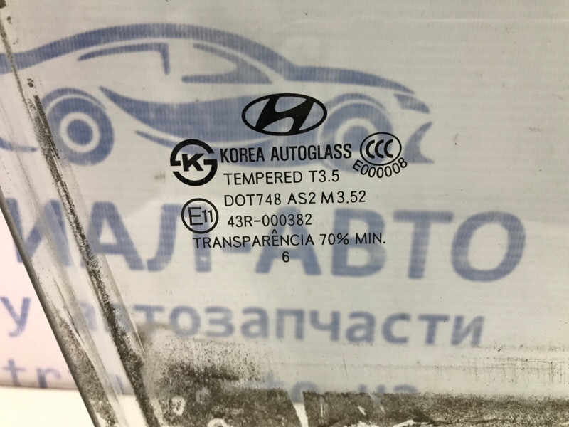 Стекло двери переднее правое Hyundai Santa fe CM 2.7 БЕНЗИН G6EA 2005 (б/у) Київ - зображення 3