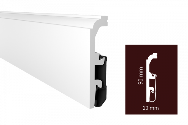 Водостійкий плінтус ARBITON VEGA з монтажною рейкою Киев - изображение 5