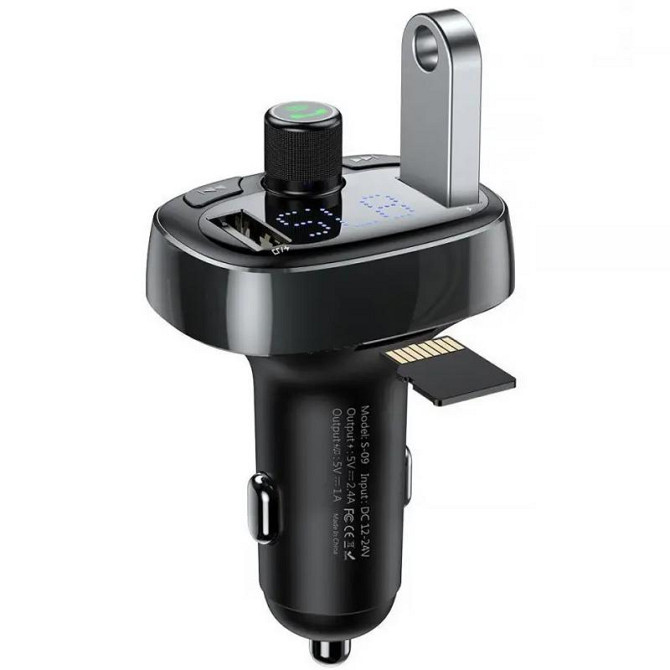 АЗУ FM модулятор Baseus S-09 Overseas Edition 3.4A (2USB-A) (CCMT000301) Херсон - изображение 1