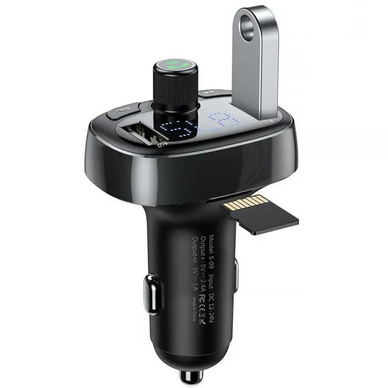 АЗУ FM модулятор Baseus S-09 Overseas Edition 3.4A (2USB-A) (CCMT000301) Херсон - зображення 1