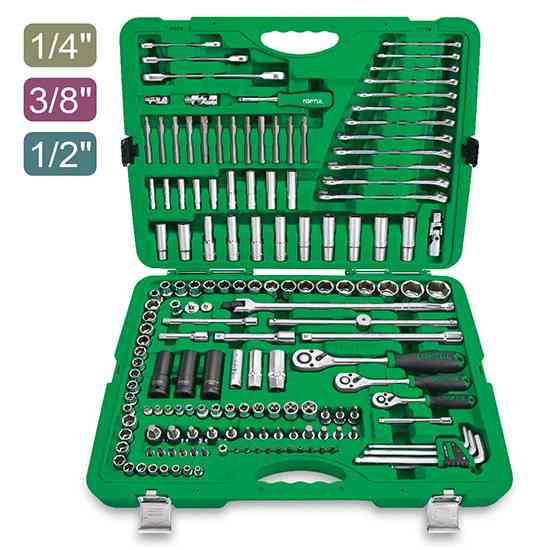 Профессиональный набор инструмента комбинированный 1/4", 3/8", 1/2" 163ед. TOPTUL GCAI163R Харків