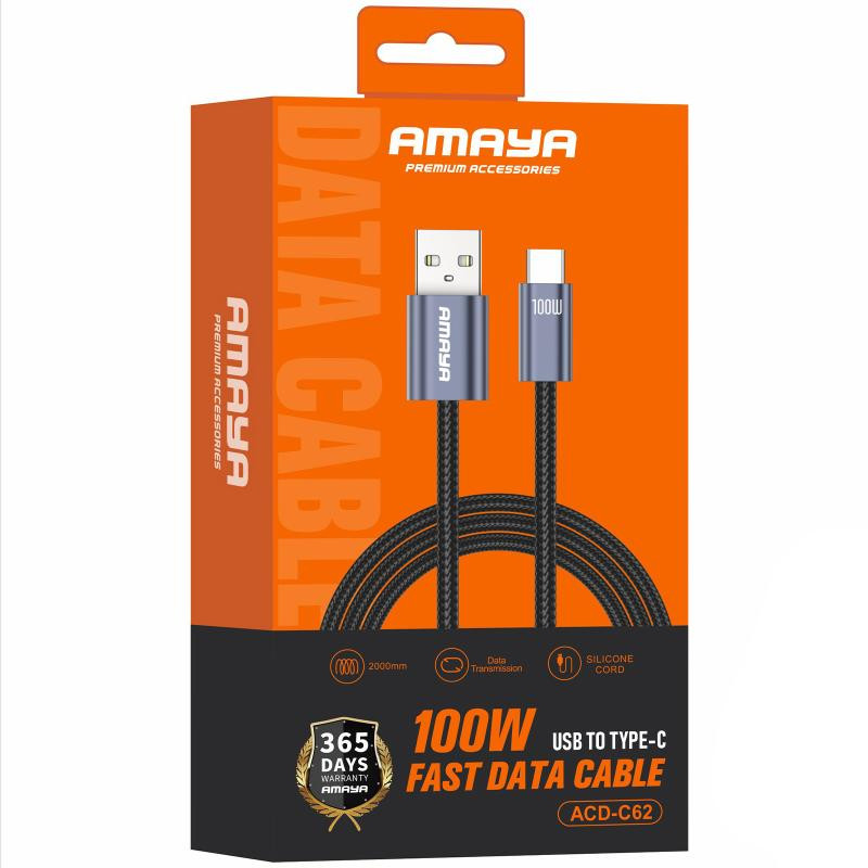 Дата кабель Amaya C62 USB to Type-C 100W (2m) Херсон - зображення 2