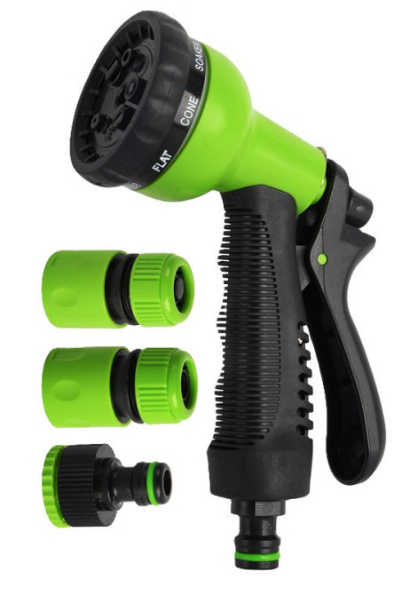 Набор для полива MASTERTOOL SOFT LINE 4 шт (пистолет 8 режимов/адаптер ½" ВР-¾" ВР/коннектор ½"/конн Харків - зображення 1