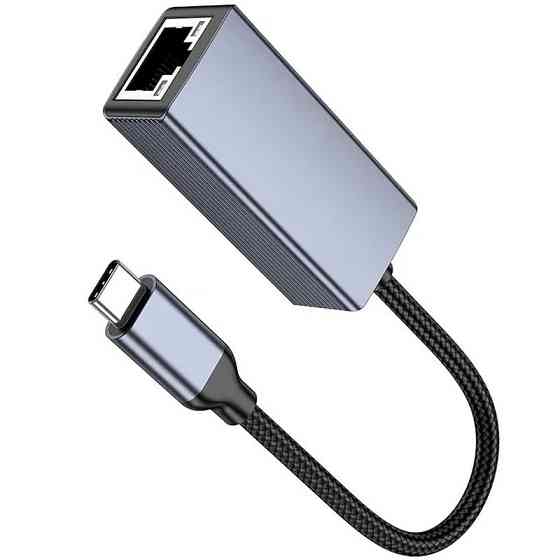 Переходник Hoco UA37 Portable Type-C to RJ45 1000 Mbs (0.15m) Херсон