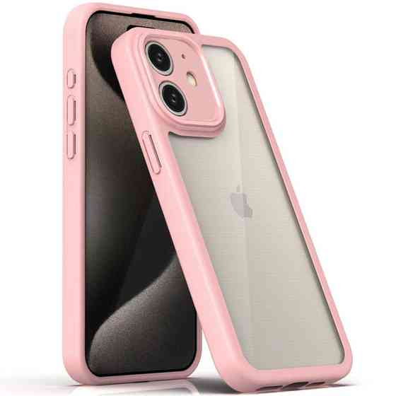 TPU чехол Transparent + Colour 1,5mm для Apple iPhone 12 (6.1") Херсон