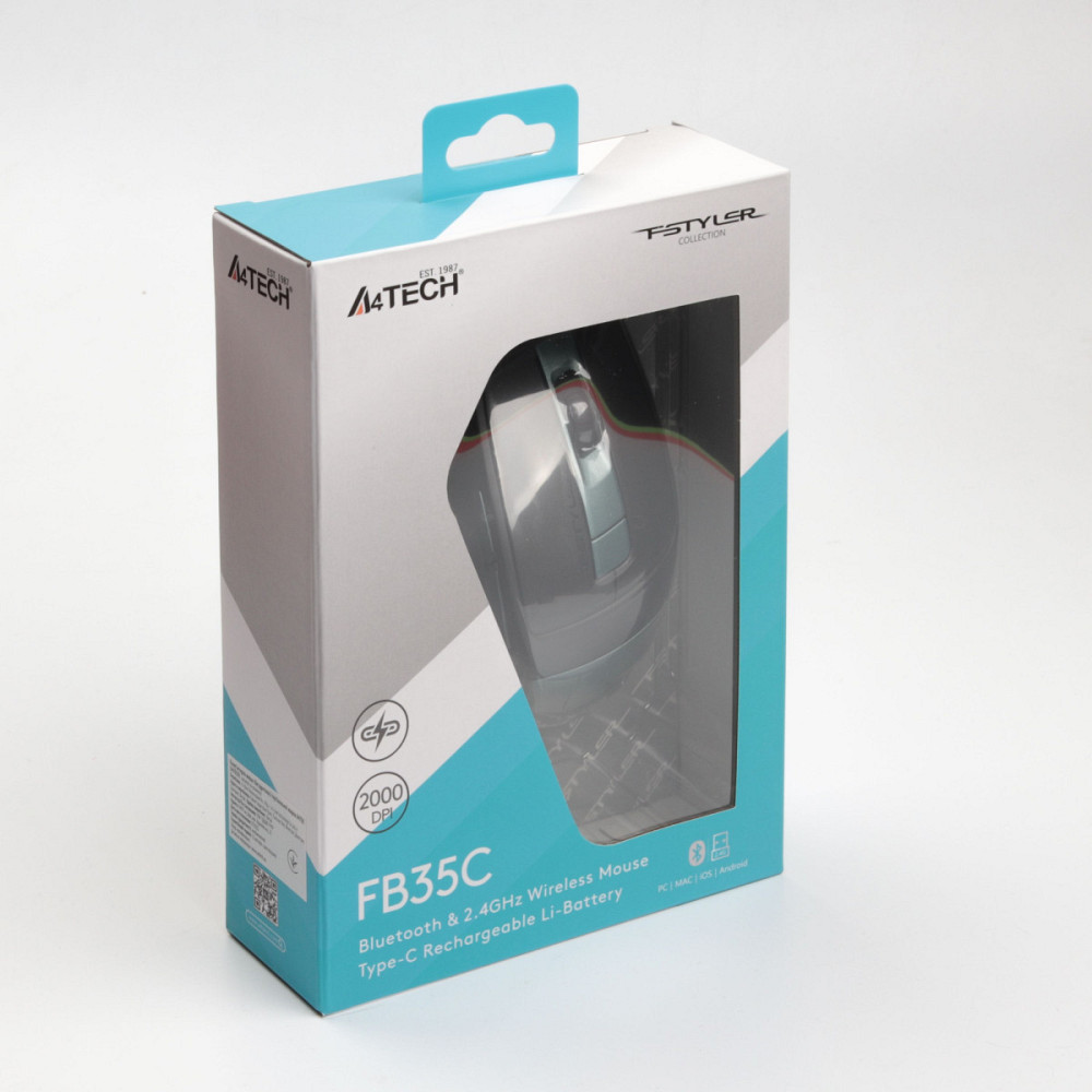 Мышь компьютерная безпроводная A4Tech FB35C(MidnightGreen) зеленая Киев - изображение 7