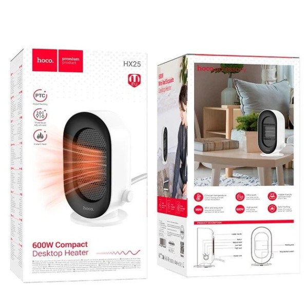 Обігрівач Hoco HX25 600W White (Код товару:43784) Харьков - изображение 3