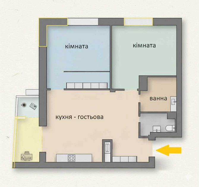 продажа 2-к квартира Киев, Подольский, 110000 $ Киев - изображение 7