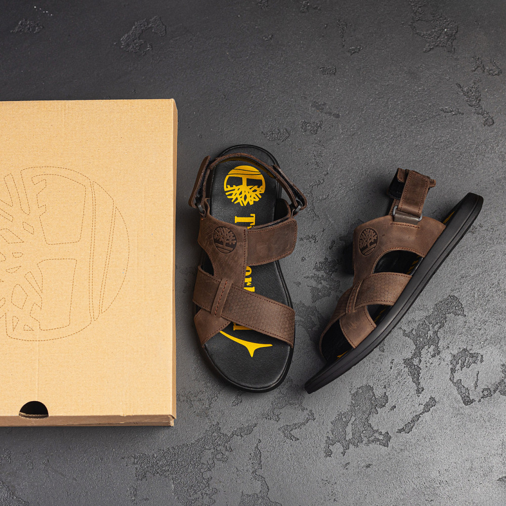 Мужские кожаные сандалии  Brown Київ - зображення 10