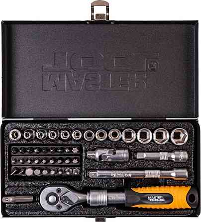 Набор инструментов MASTERTOOL PROFI ¼" 45 шт 4-13 мм телескопическая трещотка CrV50BV30 металлически Харків